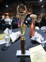 Picture of the Superman Award moments after it is won.